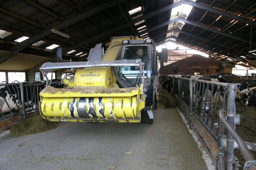 Carsten feeds a mixed ration on his farm near Kassel. Photo: Chris McCullough