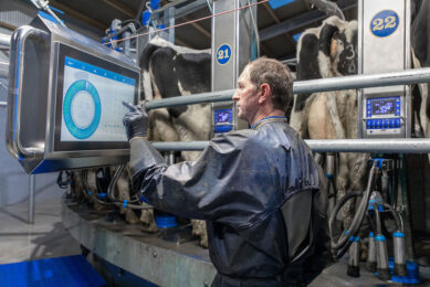 The feature called OptiCruise uses artificial intelligence to control the speed of the rotary platform. Photo: Dairymaster