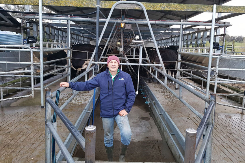 David Macalister: “This system offers far more flexibility than milking twice a day.” Photo: Macalister Farm