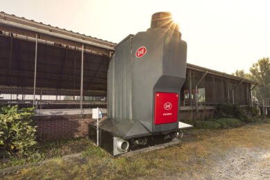 The Lely Sphere is 3.6kg NH3 per animal space per year, reducing emissions by more than 70% compared to barns with traditional slatted floors. Photo: Lely