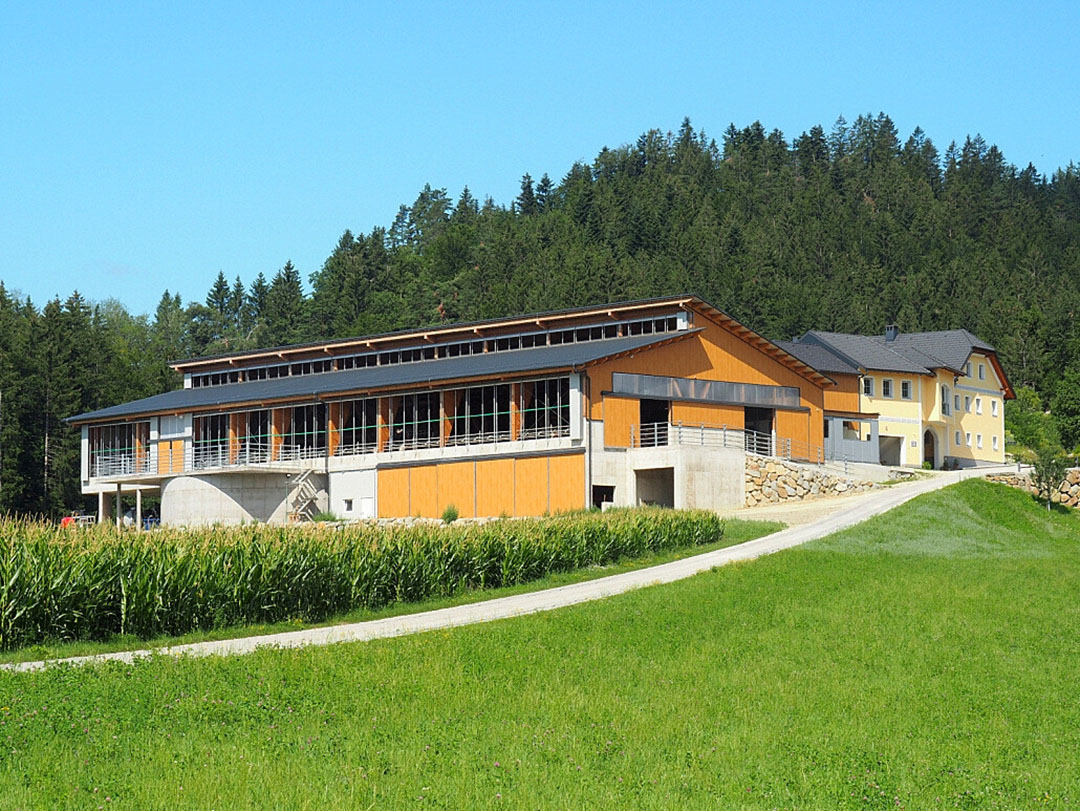 The new dairy barn was built in 2018 and is a very typical style of the region. Photo: Chris McCullough