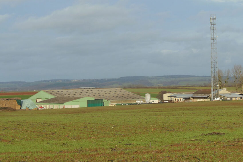 Outside overview of the dairy farm Gaec Sureau Clerget located in Courcelles Frémoy, Burgundy, France. Photo: Philippe Caldier