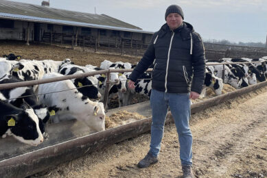 Andrii Pastushenko on his farm just 20km near Russian occupied Kherson. Photo: Chris McCullough