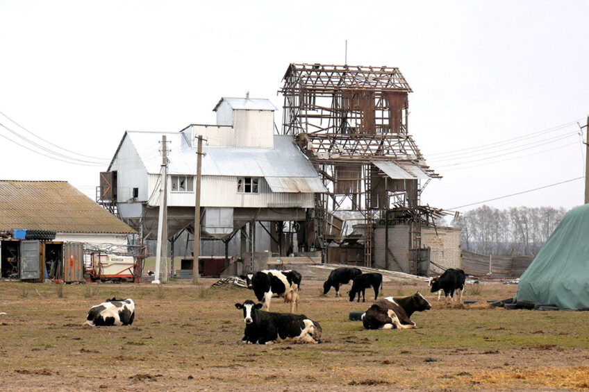 The Russians also blew up the new grain drying facilty on the farm. Photo: Hryhoriy Tkachenko