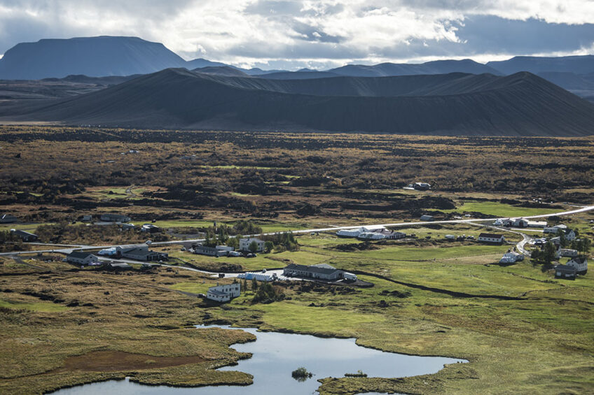 Farmland in north Iceland is very rugged and can be difficult to grow grass on. Photo: Chris McCullough