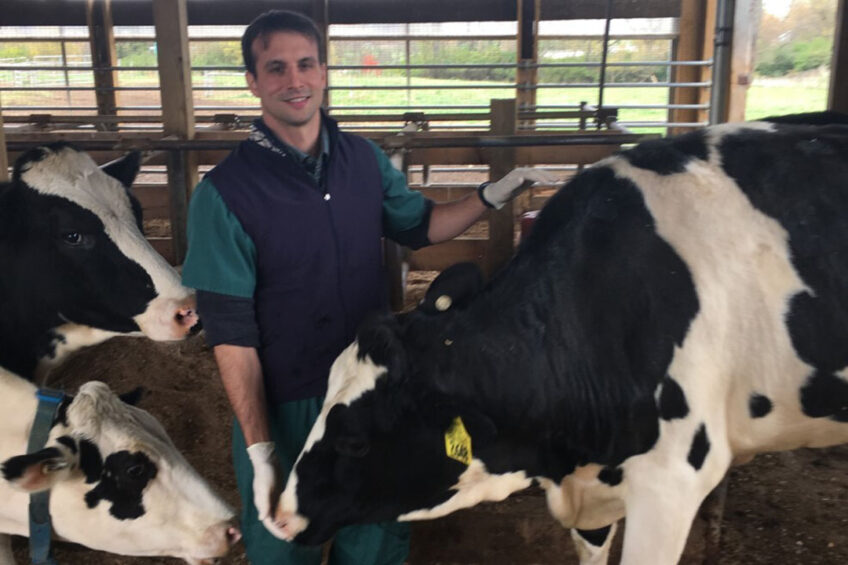 Dr Adrian Barragan and his colleagues are among those to published results of studies involving treating dairy cows with aspirin after calving. Photo: Dr Adrian Barragan