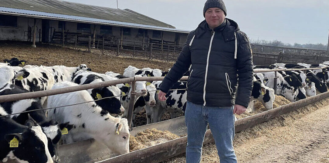 Andrii Pastushenko on his farm just 20km near Russian occupied Kherson. Photo: Chris McCullough