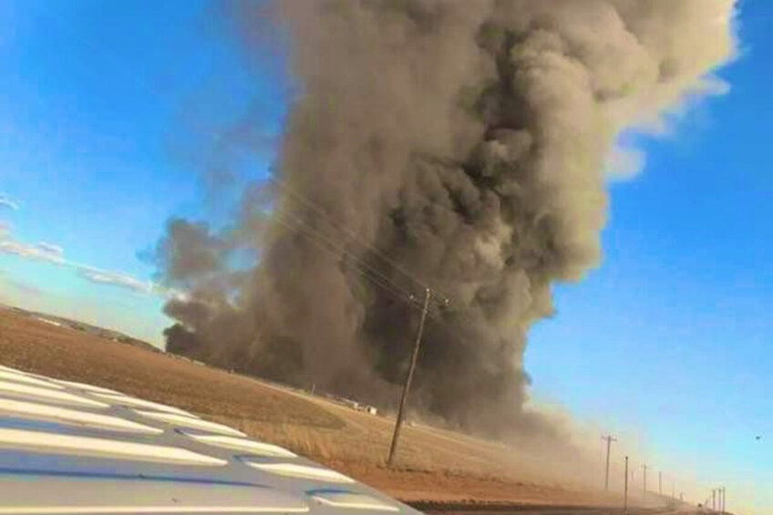 The disaster happened on Monday night (April 10) around 7.20pm at South Fork Dairy farm run by the Brand family situated near the city of Dimmitt. Photo: South Fork Dairy