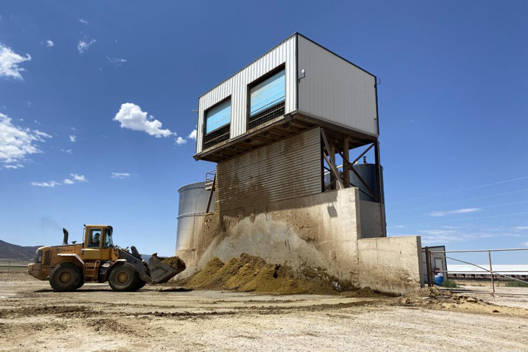 The waste water separation system, which removes the dry matter after cleaning the milking shed area. Photo: Aage Krogsdam