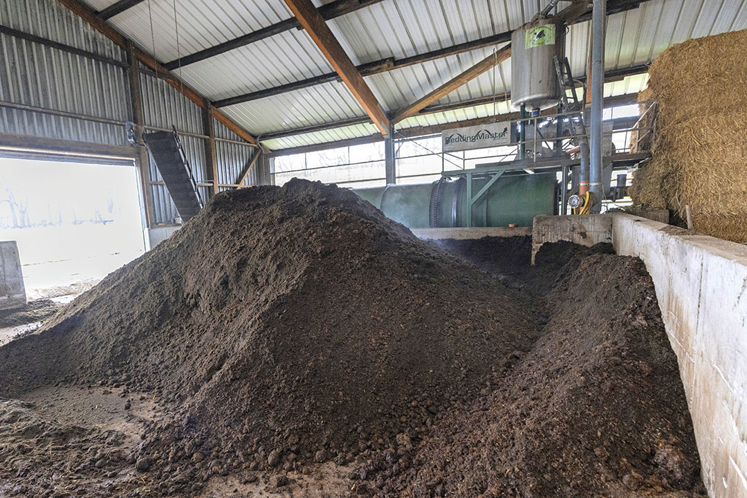 The manure is separated within a day.