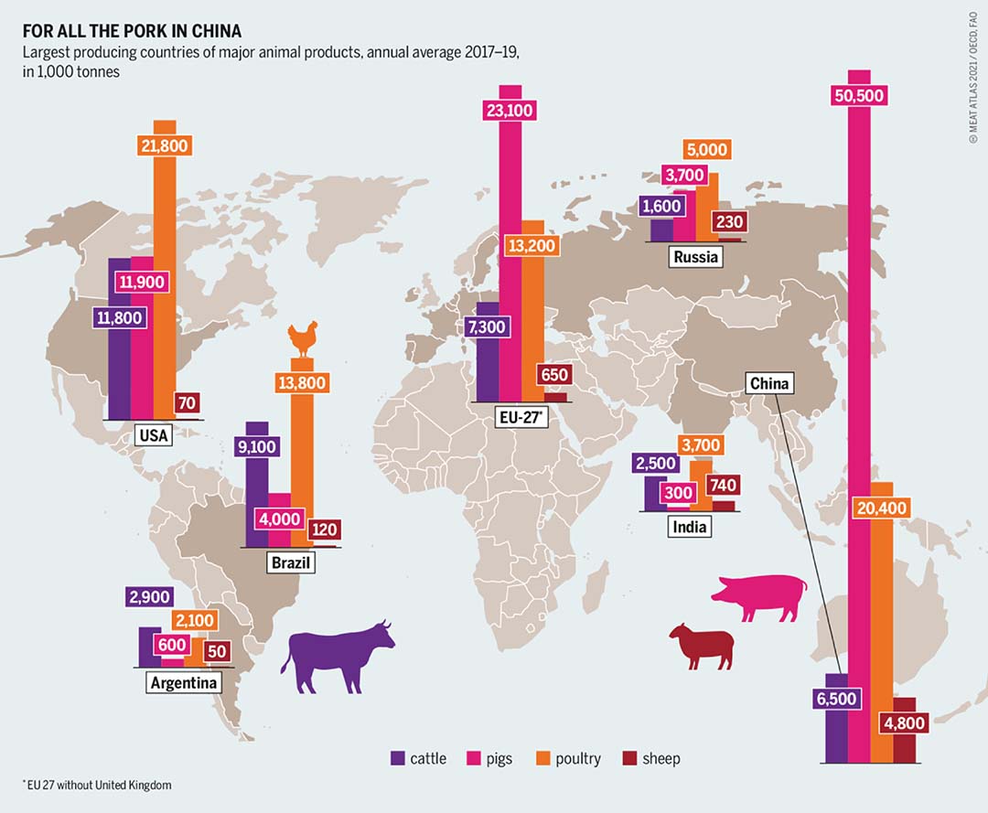 Source: Meat Atlas 2021/OECD, FAO