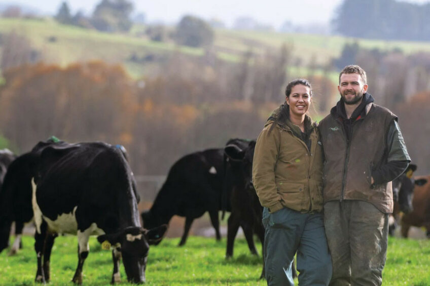 Will Hinton and Kali Rangiawhia milk 350 cows in a sharemilk operation on New Zealand's North Island. Photos: Will Hinton